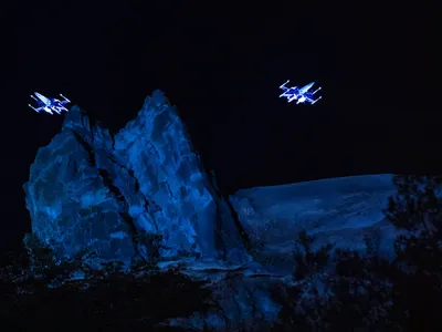 Two X-wing CAVs flew over the opening ceremony of an attraction at Star Wars: Galaxy&rsquo;s Edge at Walt Disney World Resort in December 2019.&nbsp;