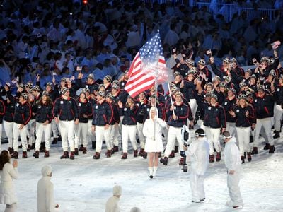 United States athletes at the Opening Ceremony of the 2010 Winter Olympics. 