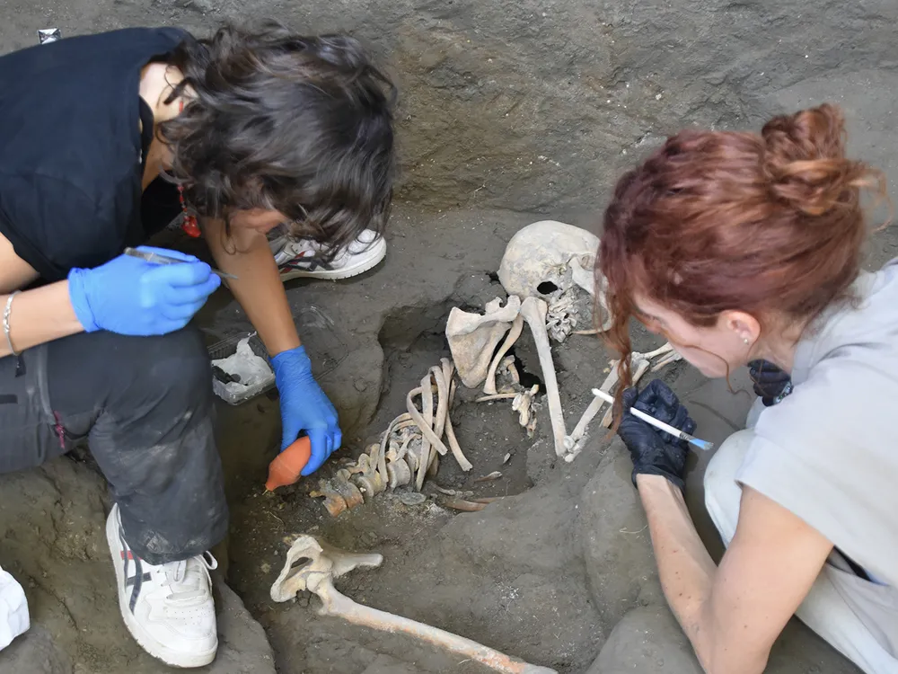 One of the victims recently unearthed in Pompeii